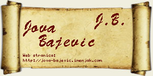 Jova Bajević vizit kartica